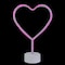 11.5" Pink Heart LED Neon Style Valentine's Day Table Sign